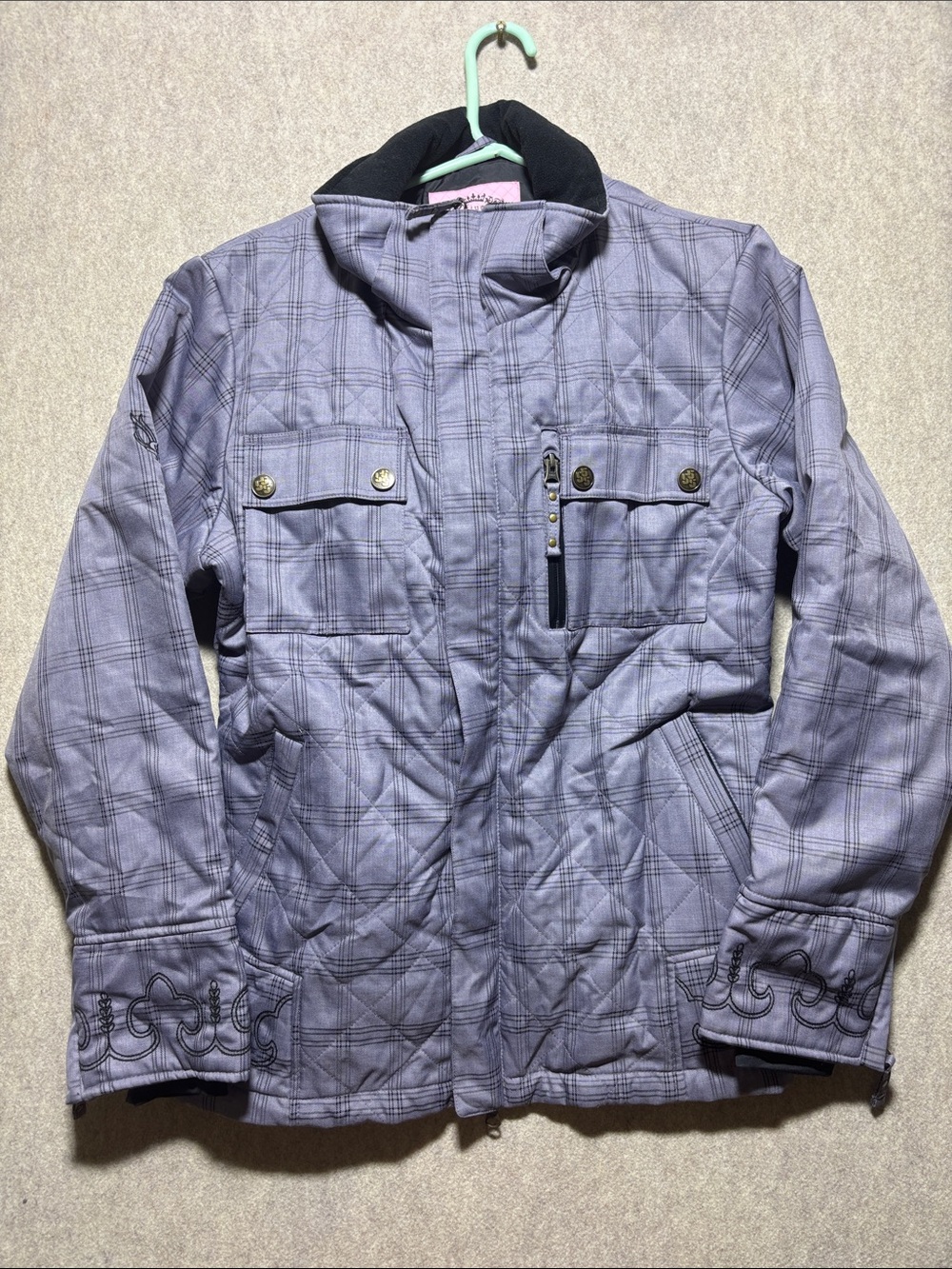 555 SNOWBOARD Jacket Triple Nickel 555 WOMENS LARGE Purple (18)